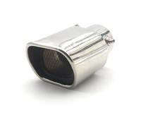 Tuyaux D'échappement Tube D'échappement En Acier Inoxydable Surface Polie Décoration De Voiture Embout Silencieux Carré Universel Tuyaux(Modèle B)