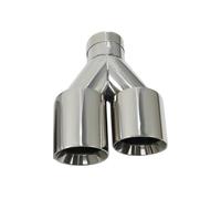 Tuyaux D'échappement Voiture Modifier Embouts D'échappement Double Sortie Tuyau D'échappement Buse Décoration Deux Niveaux Acier Inoxydable Tuyaux Queue Silencieux (Size : Right In51-Out 76mm)