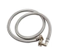 Tuyaux D'entrée De Machine À Laver De 1.2M Avec Coude À 90 Degrés; Entrée De Raccordement D'eau En Acier Inoxydable Tressé Anti-éclatement