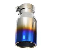 Tuyaux échappement auto Embout De Silencieux D'échappement Universel À Bride Plate En Acier Inoxydable Bleu 1 Pièce(IN 67MM OUT 101MM)