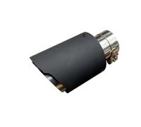 Tuyaux échappement auto Embout D'échappement Universel En Acier Inoxydable Pour Voiture 1 Pièce Garniture Fibre De Carbone(51mm IN-89mm OUT)