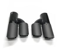 Tuyaux échappement auto Embout D'échappement Universel En Carbone Mat Double Style H 2 Pièces Pour Silencieux Arrière Pour BMW(IN 63MM-OUT 89MM)