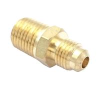 Tuyaux Filetage évasé SAE 7/16 "-20 UNF à 1/4" NPT mâle, Tube OD 1/4 "hexagonal en laiton, connecteurs de raccord de tuyau SAE à 45 degrés 1000PSI