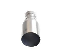 Tuyaux Pour échappement Embout d'échappement de voiture à tube unique en acier inoxydable brossé argenté 2,5 pouces 4 silencieux(57-101MM)