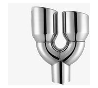 Tuyaux Pour échappement Embout D'échappement Double Boulonné 1 Pièce En Acier Inoxydable Two Cut Bent Exhaust Pipe 2.5" In 3.5'' Out 9. Long