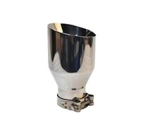Tuyaux Pour échappement Embout tuyau d'échappement double couche en acier inoxydable 304 entrée 2,5 pouces sortie 4 7, long bouche(57-101MM)