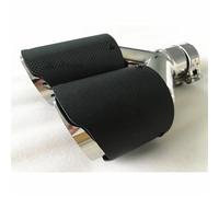 Tuyaux Queue de Voiture 1 PC Modification Universelle D'échappement Embout Silencieux Tuyau D'échappement Double Universel Pour Automobile Série 3 Voiture Queue Gorge(63-89MM)