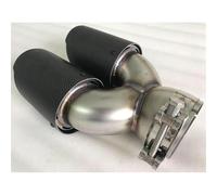 Tuyaux Queue de Voiture 1 PC Modification Universelle Double Sandy Tuyau D'échappement Embout Silencieux Embout D'échappement Universel Pour Série 3 Voiture Queue Gorge(66-89MM)