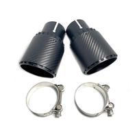 Tuyaux Queue de Voiture 1 PCS Tuyau D'échappement Silencieux Embout D'échappement Buse D'échappement Noir Universel Pour BMW Pour E90 Pour F30 Voiture Queue Gorge(76 IN 89MM OUT)