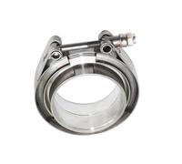 Tuyaux Queue de Voiture Collier Serrage V Acier Inoxydable Ar 304 Tuyau D'échappement Turbo Bride Mâle Femelle Kits Colliers Serrage V Universels Voiture Queue Gorge(2.75 inch 70mm)