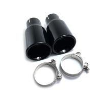 Tuyaux Queue de Voiture Embout D'échappement Universel 2,5 Pouces Buse Silencieux Tuyau D'échappement Automatique Biseau Acier Peinture Cuisson(57 IN-76MM OUT)