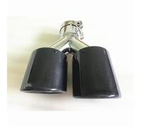 Tuyaux Queue de Voiture Embout D'échappement Universel Double En Acier Inoxydable Pour Voiture, 1 Pièce Voiture Queue Gorge(60-76MM)