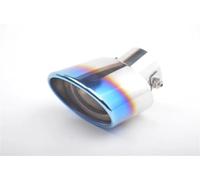 Tuyaux Queue de Voiture Embout Silencieux D'échappement Rond Tuyau En Acier Garniture Chromée Tuyau Modifié Tuyau D'échappement Roue Arrière(Bend BLUE)