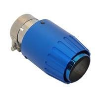 Tuyaux Queue de Voiture Embout Silencieux D'échappement Voiture En Silencieux Bleu Universel Décoration D'extrémité Plusieurs Tailles Style Moteur(60mm-89mm)