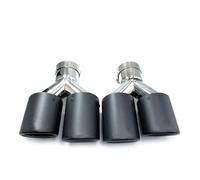 Tuyaux Queue de Voiture Lot 2 Silencieux D'échappement Universels En Fibre Carbone Mat En Acier Inoxydable Pour Voiture(63 IN-114MM OUT)