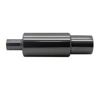 Tuyaux Queue de Voiture Système D'échappement Argenté 51mm 63mm Silencieux Type À Rangée Droite Silencieux Universel Acier Inoxydable 304(Titanium 63MM)