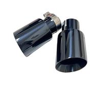 Tuyaux Queue D'échappemen Tuyau D'échappement Acier Inoxydable Titane Noir Sortie Corne Queue Et Gorge Grand Diamètre 89mm 101mm 114mm, 1 Pièce(67mm-101mm)