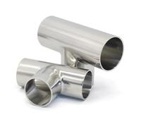 Tuyaux Raccord en T à souder bout à bout, diamètre extérieur de tuyau de 19 à 102 m, raccord sanitaire en acier inoxydable SS304/316L de qualité alimentaire, fabriqué sur mesure(SS316L,OD114mm)