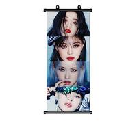 TuYines Blackpink Merchandise - Tableau enroulable, article de fan, poster en tissu, cadeau, poster en tissu pour décoration murale, 70 x 30 cm
