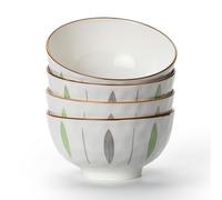 TuYines Ensemble de bols à céréales, ensemble de 4 bols à dessert, bol à céréales en céramique de 700 ml, ensemble de bols pour salade, soupe, nouilles, micro-ondes et four, 15,5 cm (15,5 cm)