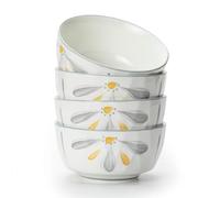 TuYines Lot de 4 bols à céréales - 700 ml - En céramique - Pour salade, soupe, pâtes, passe au micro-ondes et au four - 15,1 cm (15,1 cm)