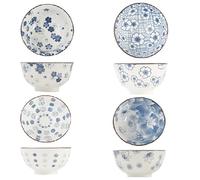 TuYines Lot de 4 bols à céréales, bols en céramique, bol à dessert en porcelaine de 12,07 cm pour glace, riz, soupe, dessert, passe au micro-ondes et au lave-vaisselle