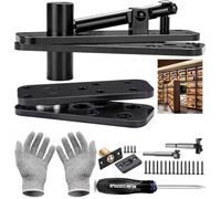 Tuykay Charnière de porte cachée en acier inoxydable robuste pour porte et bibliothèque, quincaillerie pivotante pivotante à 360 ° pour bibliothèque, porte secrète