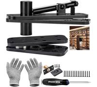 Tuykay Charnière de porte cachée en acier inoxydable robuste pour porte et bibliothèque, quincaillerie pivotante pivotante à 360 ° pour bibliothèque, porte secrète