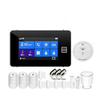 Tuymart WiFi GSM Système d'alarme Accueil Humbylar Alarm Température Température Humidité sans Fil Touchpad Touchpad Digital(G T90B (SOS))