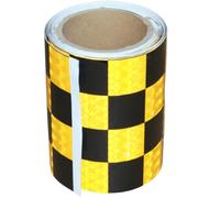 tuyrchu Ruban réfléchissant jaune et noir de 10,2 cm x 3 m, ruban de marquage industriel imperméable pour l'extérieur