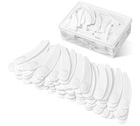 TUZAZO Lot de 200 mini spatules jetables en plastique pour maquillage - Pour mélanger et échantillonner les cosmétiques - Blanc avec boîte de rangement