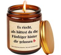 Tuzeliya 60 Ans D'anniversaire Pour Femme - Bougies Parfumées Dans Un Verre - Cadeaux Pour Femme, Petite Amie, Maman, S?Ur, Fille, Meilleure Amie, Homme, Cadeau D'anniversaire