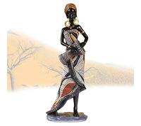 Tuzsocr 30CM Statues de Femme Africaine,Statue De Tambour Africain,Statue de Femme tribale Exotique,Statues de Femme tribale,Statuette pour Décorer Votre Maison Deco De Chambre Salle Salon (Style 3)
