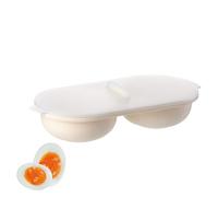 Tuzsocr Cuiseur à Oeufs Micro-Ondes,Cuiseur à Oeufs Double Tasse, Moule à œufs,Fabricant doeufs pochés,antiadhésiveà,haute capacité,pour Omelette Petit-Déjeuner Rapide Cuisine Cuisine Outil (Style 1)