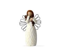 Tuzsocr Figurine d'ange de chien, cadeaux souvenirs pour femmes, mémorial de l'amitié ange, chien tenant un chien, sculpté à la main, cadeau pour les amoureux des chiens, cadeaux de réconfort (style