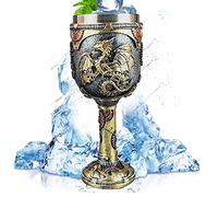 Tuzsocr Game of Thrones Calice,vintage goblet Gobelet Médiéval Acier Inoxydable,Tasse de café en résine Game of Thrones tasses à bière,pour Accessoire Bar à Whisky Cocktail à vin Champagne (Style 2)