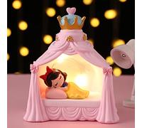 Tuzsocr Veilleuse pour enfants, jolie lampe de chevet princesse, veilleuse LED sirène, lampe de bureau chaude en résine, fonctionne à piles, pour chambre à coucher, décoration de chambre d'enfant,