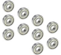 TUZUK 10 pièces de roulements à billes étanches 6203-ZZ, 17x40x12 mm, prélubrifiés en acier chromé, double joints caoutchouc, roulements à billes à gorge profonde 6203ZZ