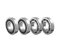 TUZUK 6204-2RS Lot de 4 roulements à billes rainurés 20 x 47 x 14 mm avec double joint en caoutchouc ABEC-5 pré-lubrifié pour machines de jardin, jouets électriques et outils