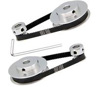 TUZUK Lot de 2 poulies synchrones GT2 engrenage synchrone 20 et 60 dents alésage 8 mm en aluminium avec 2 pièces longueur 200 mm largeur 6 mm ceinture (20-60T-8B-6)