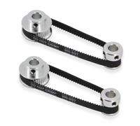 TUZUK Lot de 2 roues synchrones GT2, 20 et 36 dents, alésage de 8 mm, poulie de distribution en aluminium avec 2 courroies de longueur 200 mm, largeur 6 mm (20-36T-8B-6)