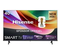 TV 40A4S 2026 LED 40 Pouces 102cm Full HD Smart TV Vidaa Dolby Audio DTS-HD WiFi Bluetooth Design Sans Bords Noir Téléviseur