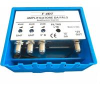 TV Aerial Amplifier with Lte/5G Filter, Maximum Gain 40dB Adjustable, 2 UHF +1Vhf Inputs, Separate Bands