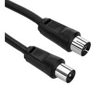 TV Antenna Cable Male Female Coaxial Straight for Decoder HDTV DVB-T2/C/S Radio 75 Ohm Black 2.5 Metres