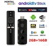 TV Box Android 13.0 boitier Tv Mortal R3+ 2Go + 16Go 4K HD Quad Core RK3518 - SMART BOX Bluetooth5.0 WIFI 6 Media Player - noir
