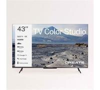 TV COLOR STUDIO 43" - Téléviseur Intelligent QLED 4K Avec Écran Antireflet Et Cadre De Couleur Noir