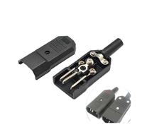 TV Computer Phone Socket LED 3Pin IEC320 C14 250V Rocker Switch Brass 10A Fuse Female Male Inlet Plug Pin Connector Accessories NWPNLXEA(1PCS AC-10B)