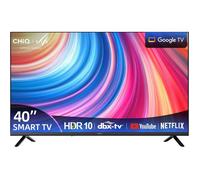 TV Connectée 40 Pouces Full HD Google TV WiFi Smart TV Téléviseur LED Streaming HDR10 Bluetooth Télécommande Vocale Noir