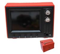 TV de Maison de poupée, échelle 1:12, Mini Jouet TV Rechargeable par USB pouvant Lire des vidéos avec écran LCD et antenne rotative à 180 °, Meubles Maison poupée pour Bricolage, Rouge