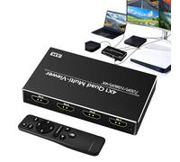 TV Display Multiview Splitter, Seamless 4K Screen Switcher System, Video Production and Presentation Tool, Output Multiviewer Switcher for Input Monitoring, Camera Feeds, 4.33 inch